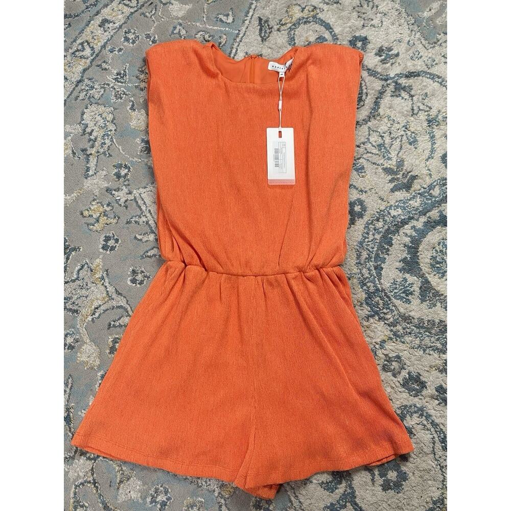 Endless Rose Orange Sleeveless Romper